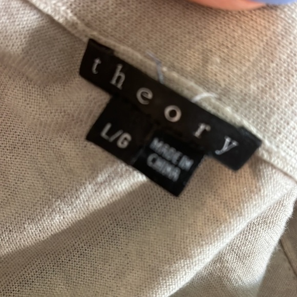 Theory Gwyneth Cardigan New Sovereign Short Sleeves Wool Striped Size Large - Picture 7 of 10